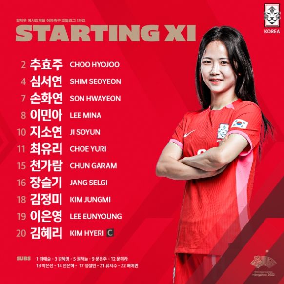 ‘이민아 선발’ 벨호, 미얀마전 선발 명단 