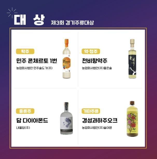 포천시, ‘콘체르토 넘버1(NO.1)’ 2025년 경기주류 탁주 부문 대상 수상