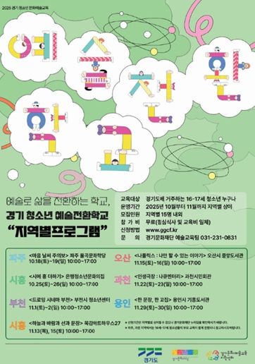 2025 청소년 문화예술교육 <예술전환학교> 포스터