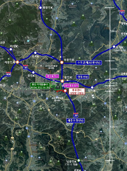 동용인IC 신설 사업 위치도