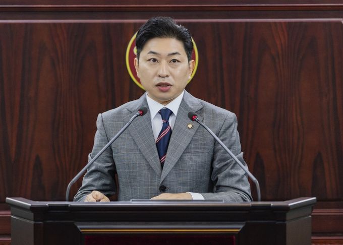 김종복 의원 5분 발언 모습