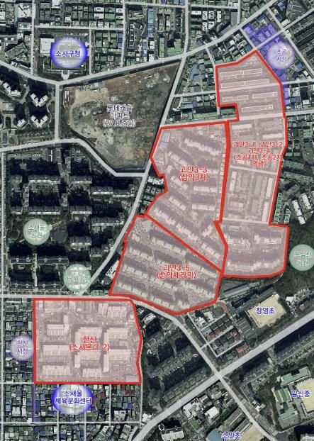 괴안동·소사본동 정비구역 지정(안)